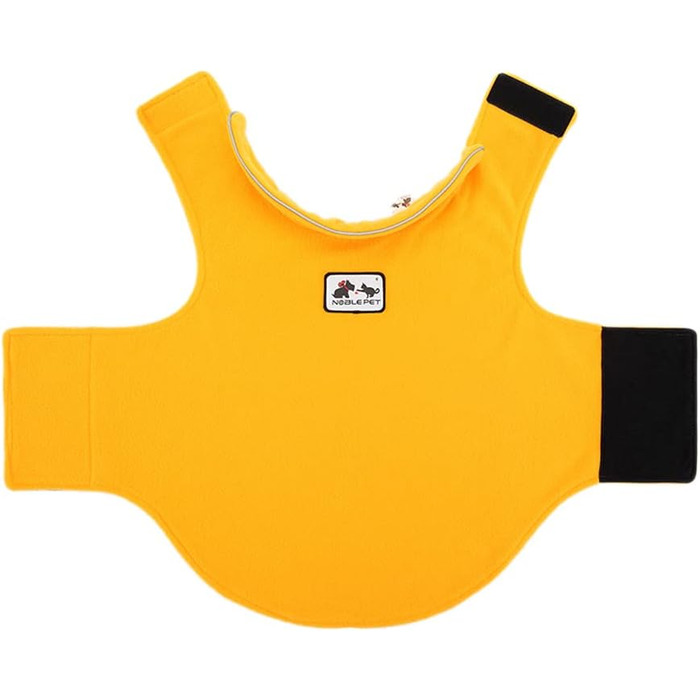 Зимовий пуловер для собак з флісу Polar Fleece - теплий одяг для собак. Зимова куртка для собак з бавовни (S, жовтий)