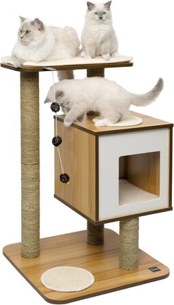 Меблі для котів Catit Vesper Base, горіх, кубічний будиночок з платформою