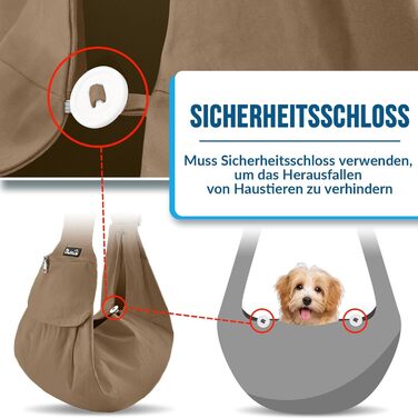 Сумка-переноска для собак SlowTon, водонепроникна, з регульованим плечовим ременем та передньою кишенею, L (для тварин 4,5-7,2 кг)