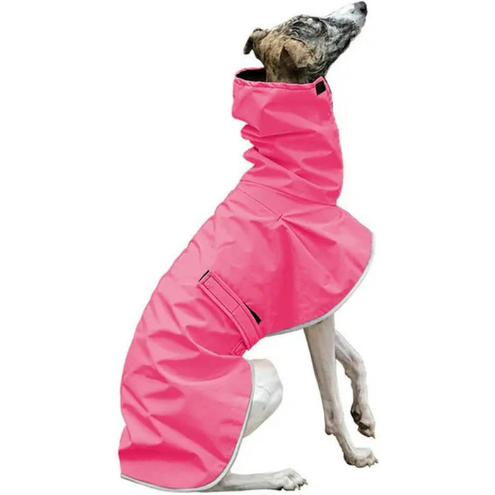 Водонепроникна тепла куртка для віндхундів на зиму, регульована, флісова, для великих та середніх собак (Оранжева, L)