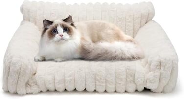 М'яке пухнасте ліжко для собак та котів (61x48x30 см) – затишне місце для відпочинку | Колір