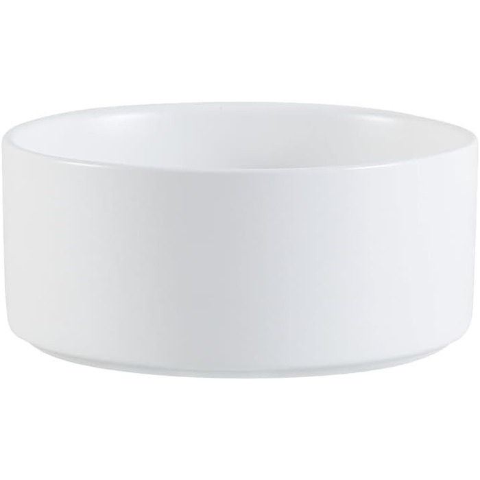 Керамічна миска для собак, годівниця для собак - неслизька миска для собак маленьких та середніх порід, миска для води для великих котів - керамічна миска для корму та води - 15 см - 320 г / 720 мл - біла