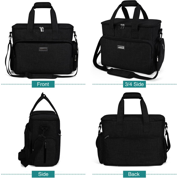 Чемодан для собак Vioett (L, Чорний) з набором аксесуарів для подорожей