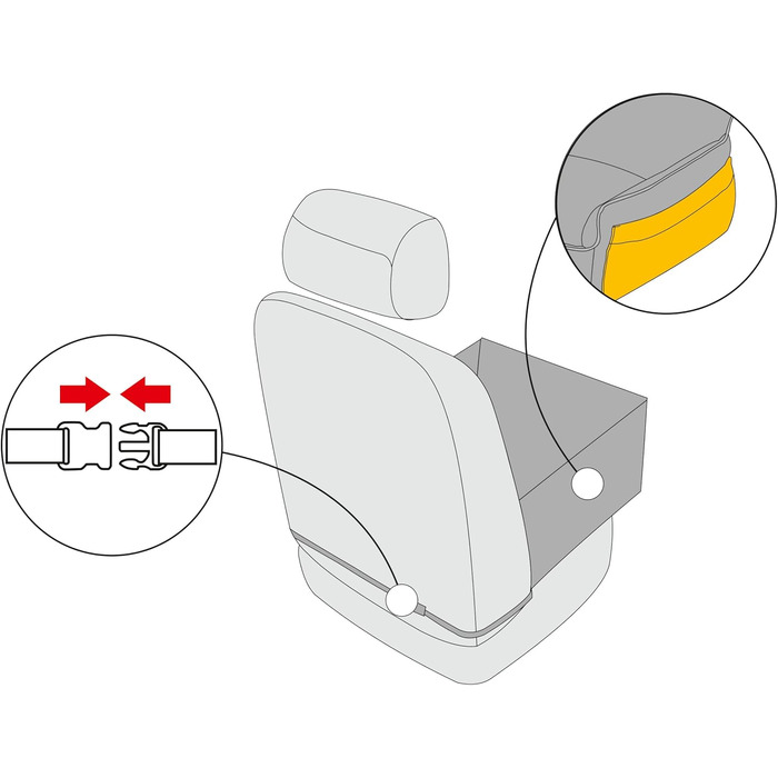Крісло-ліжко для собак та котів, 57x55x30 см, графіт