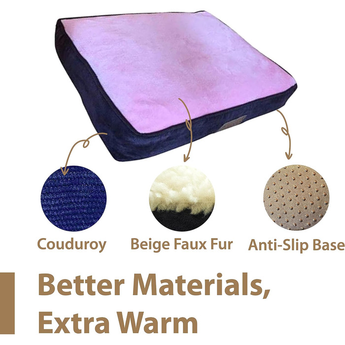 Клітка для собак Ellie-Bo, 71 x 48 см, лежанка, коричнева кордурна стінка та рожеве штучне хутро