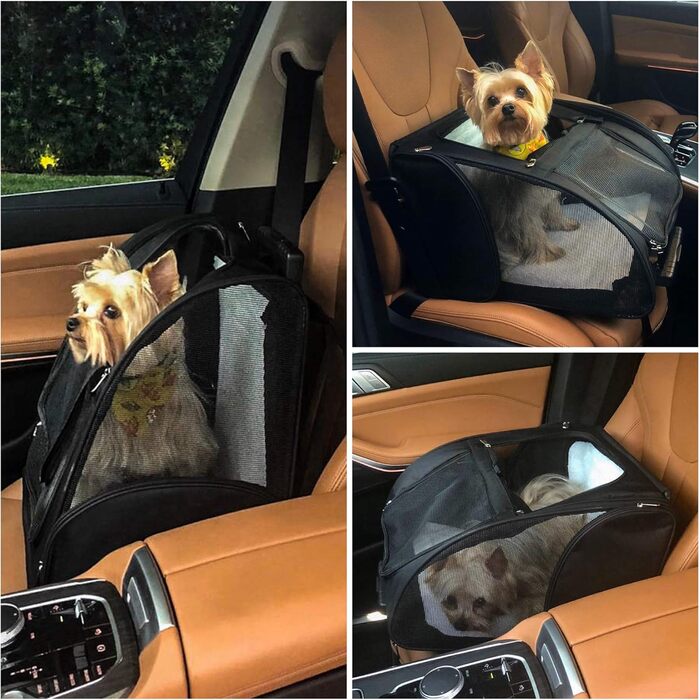 Чорний дорожній рюкзак для тварин Kopeks Deluxe, великий, 52 x 32 x 45 см