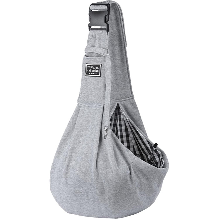 Транспортна сумка для собак та котів з плечовим ременем, для маленьких собак та котів, для подорожей на відкритому повітрі (блакитна, сіра)