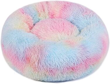 Кругле ліжко для собак та котів Chickw1, тепле м'яке ліжко-пончик, миється, неслизьке, для маленьких, середніх та великих собак (40 см, багато кольорів)