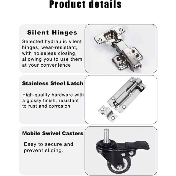 Клітка для собак Ageroul, меблевого стилю, 63,5 см, з висувним піддоном та роликами