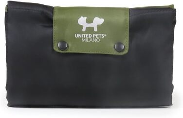 Килимок для собак Lazy Dog Mat від United Pets – портативне, складне ліжко для собак, ідеально підходить для ресторанів та подорожей. Легкий килимок для собак, чорно-зелений, універсальний розмір