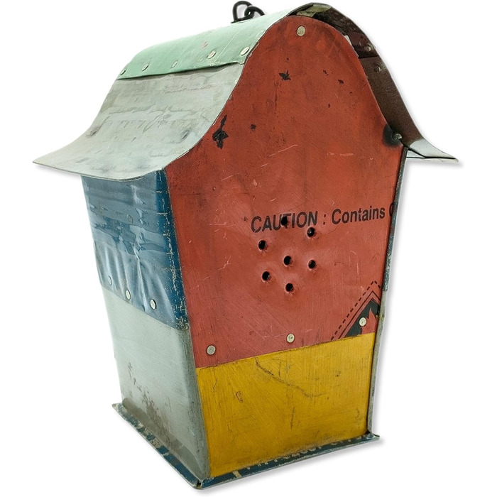 Металева годівниця для птахів, 22 x 36 см, кольорова, для саду та декору