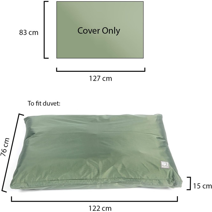 Водонепроникний лежак для собак/цуценят Danish Design County Green, розмір M (127x83x1 см)