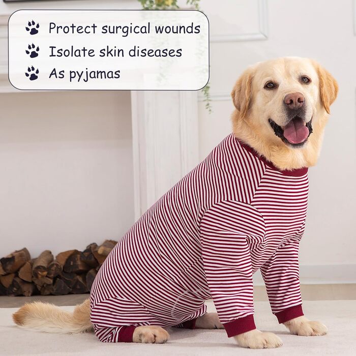 Тіло для собак після операції (2XL, червоний) - захист від лизання, альтернатива комірцю, для великих та середніх собак