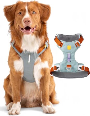 Шлейка для собак Woolly Wolf Alpha 360 - зелений гірський, розмір L, з 100% переробленого поліестеру