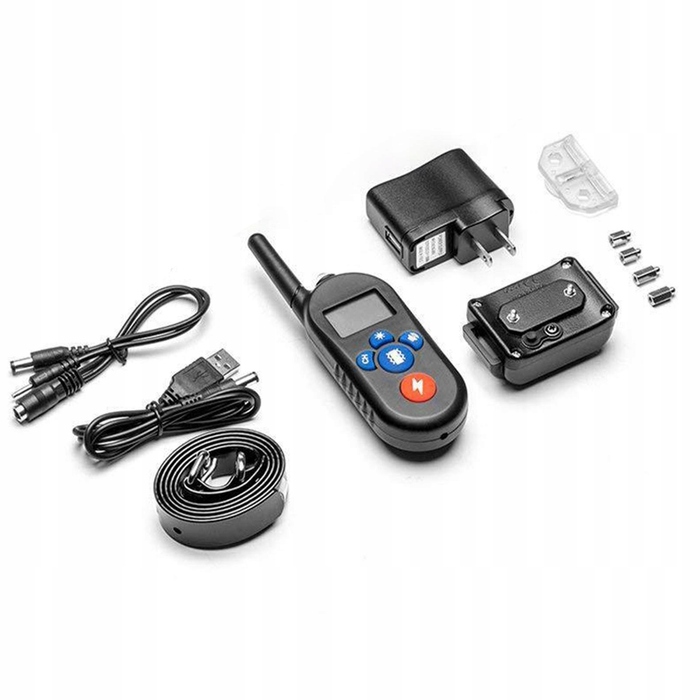 Електричний нашийник для дресирування собак з LCD-дисплеєм, водонепроникний (набір 2 шт.), чорний та помаранчевий