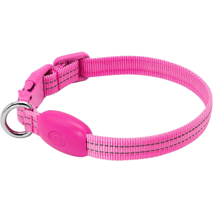 LED-нашийник для собак KOSKILL: перезарядна модель USB, водонепроникний, яскравий, регульований, для середніх та великих собак (зелений, рожевий)