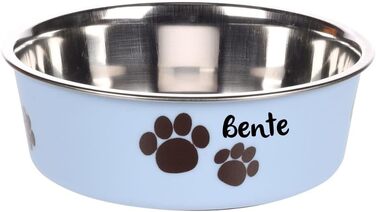 Миска для собак з нержавіючої сталі Petslino Hellblau XL, 2200 мл, з гравіюванням, антиковзаюча, для великих собак