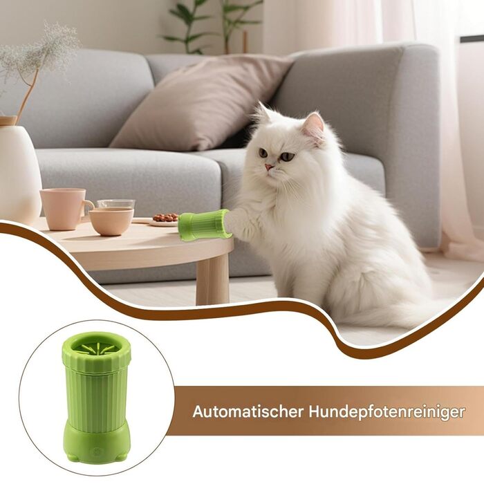 Автоматична мийка лап для собак Tanxier, електрична, USB-зарядка, зелена