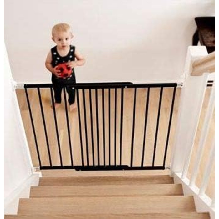 BabyDan Tor для захисту від дітей та домашніх тварин, розсувне, чорний, ширина 62,5-106,8 см