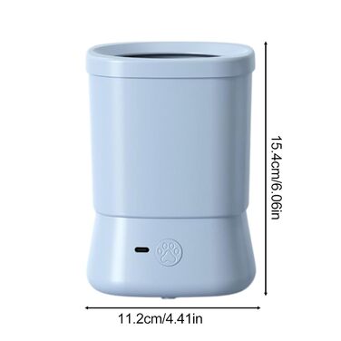 Очисник лап для собак, портативний, 2 швидкості, вологостійкий, для ванни, дому, подорожей, прогулянок (блакитний)