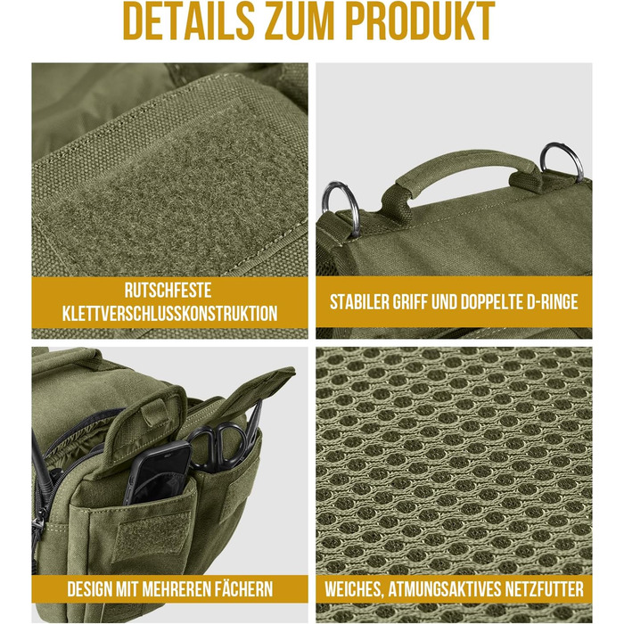 Шлейка для собак OneTigris з рюкзаком, Hoppy Camper 3.0, для кемпінгу та піших прогулянок, зелена, L