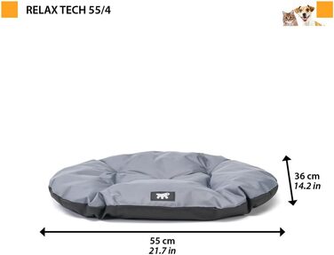 Крісло-ліжко для собак великих порід Ferplast: ортопедичне, знімний чохол, водовідштовхувальне, 110x70x8 см, сіре
