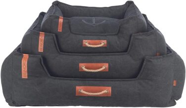 Ліжко для собак TRIXIE BE Nordic Föhr 60x50 см, чорне, прямокутне, з ручкою, м'яке та пране, для малих і великих собак