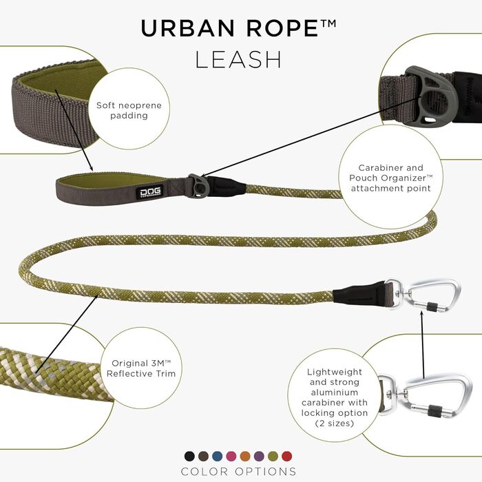 Повідок-водилка DOG Copenhagen Urban Rope S, мисливський зелений