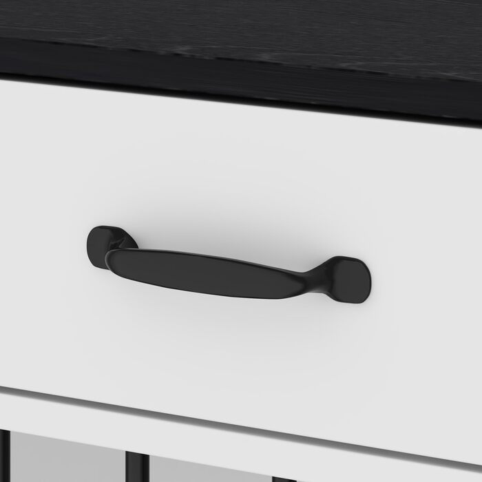 Елегантна собача будка-переноска XXL з шухлядами 137x57x85 см – чорно-біла меблі для собак