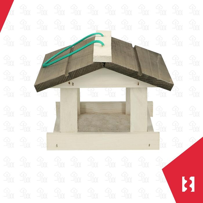 Дерев'яний годівничка для птахів KOTARBAU® з безкоштовним кормом 0,5 кг