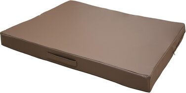 Килимок для собак CopcoPet Jumbo Mocca 110 x 80 x 8 см – міцне штучне шкіряне покриття, легко миється, не слизький, для собак середніх порід, для дому, саду, переноски, кемпінгу – надзвичайно товстий