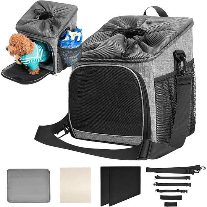 Фahrradkorb für Hunde: Дитячий велосипедний кошик для собак, дихаючий, знімний, для подорожей та кемпінгу