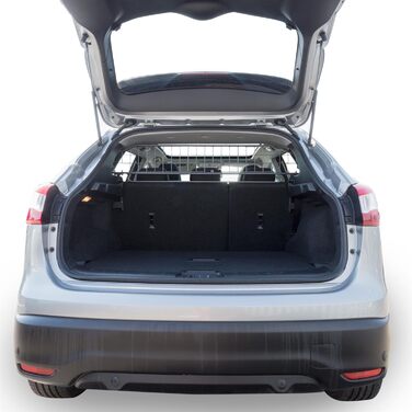 Автомобільна перегородка Travall для собак, сумісна з Nissan Qashqai (2013-2021), Rogue Sport (2017-2019), з панорамним дахом – вантажний захист, металевий роздільник для перевезення домашніх тварин