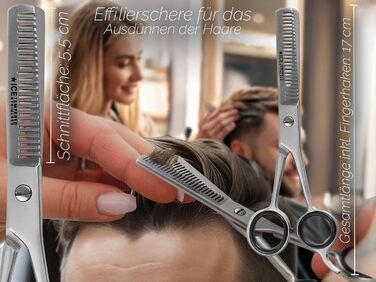 Професійні ножиці для стрижки волосся Effilierschere в еко-кейсі, 6 дюймів (15,24 см)