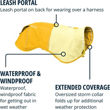 RUFFWEAR Sun Shower легкий водонепроникний дощовик для собак, розмір XS, рожевий гібіскус