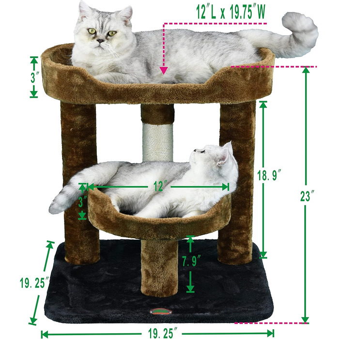 Котячий ігровий комплекс Go Pet Club F3019, багаторівневий дряпак, будиночок для котів, меблі для домашніх тварин