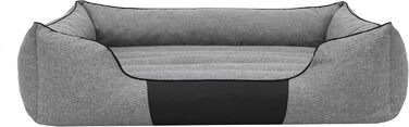 Крісло-ліжко для собак XL, 85x65 см, сіре - м'яке лежання для вашого улюбленця