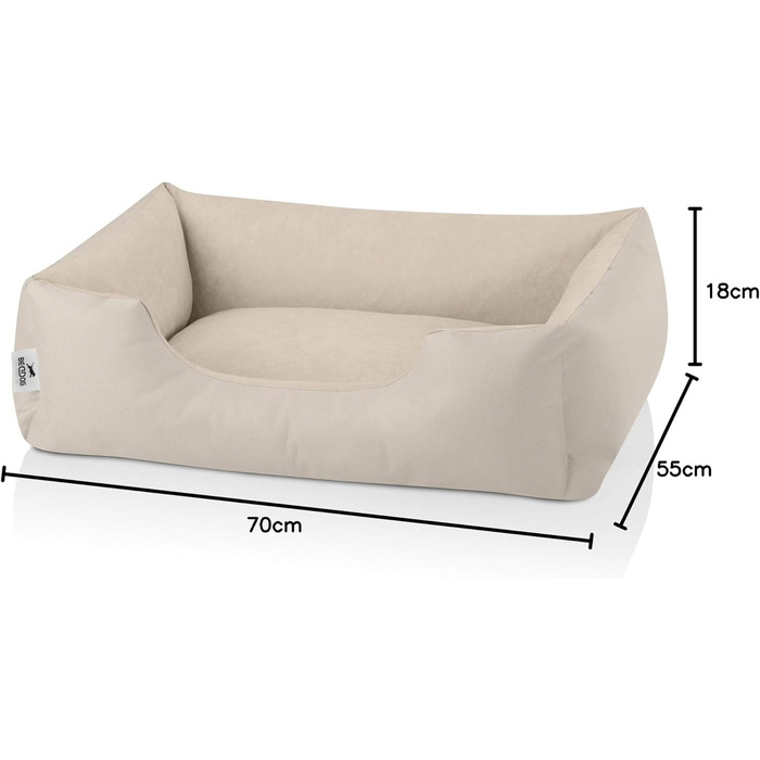 Ліжко для собак BedDog Zara S, знімний і праний чохол, лежак-диван для малих порід