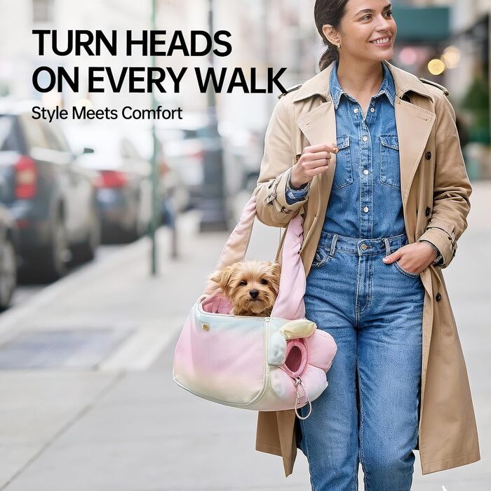 TOUCHDOG Сумка-переноска для собак та котів, рожева, до 6 кг