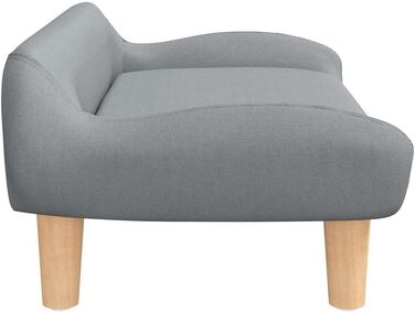 Крісло-ліжко для собак, м'яке ліжко для тварин, лежанка для собак та котів, сірий колір, тканина