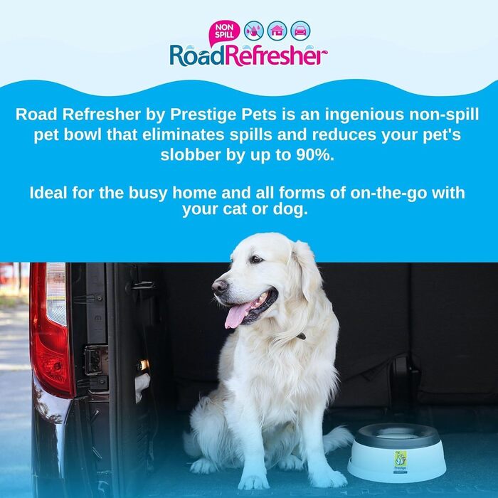 Миска для води для собак та котів Road Refresher Non Spill Grey Small - не проллється