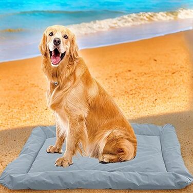 Водонепроникна підстилка для собак, ортопедичний килимок для собак, для дому та на вулицю, великі та середні породи (блакитний)