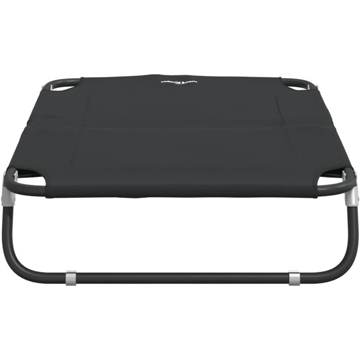 Зручне собаче ліжко vidaXL для середніх порід – металева рама та тканина | Підвищене, комфортне ліжко для дому та вулиці, довговічне, сучасне, 105 x 65 x 18 см, антрацит