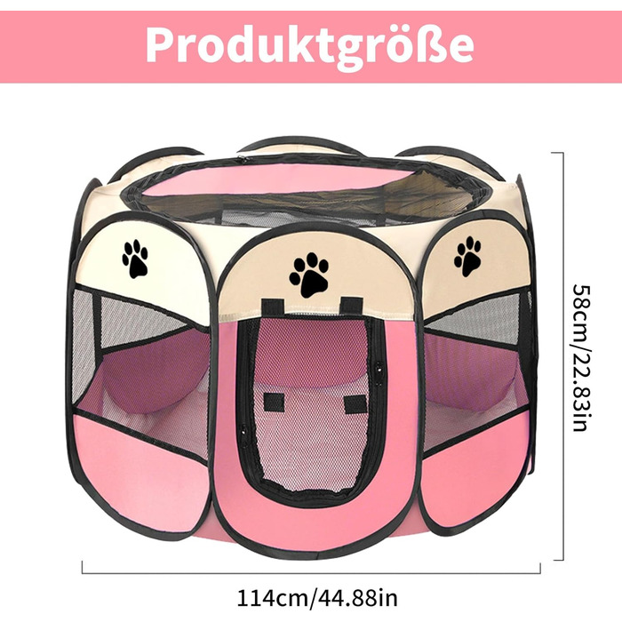 Клітка-вигул для цуценят та котів, сіра, SAC2409035