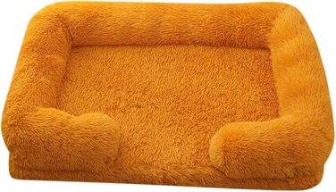 Килимок для собак великих порід, неслизький, для котів середніх порід, класична подушка для собак, миється, пухкий килимок для собак, м'яка підкладка, для балкона, вітальні, подорожей (Помаранчевий, L)