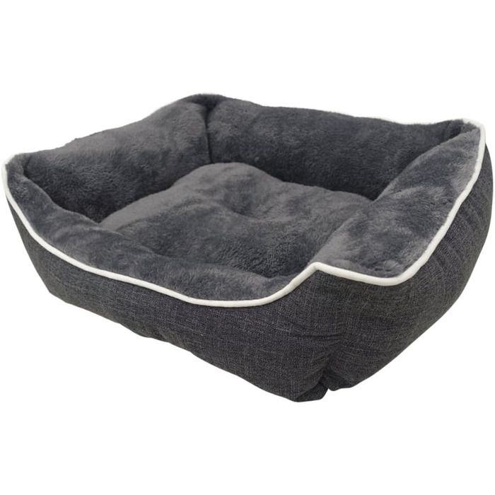 Ліжко для собак Nobby Komfortbett Classic ARNO, прямокутне, сіре, 62x50x17 см