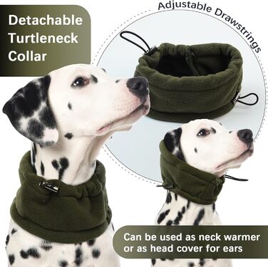 Пуловер для собак XL, тепла куртка-фліс для середніх собак, костюм-комбінезон з ніжками, флісовий халат для собак, костюм для собак Hunter (оливковий, XL) XL, оливковий колір