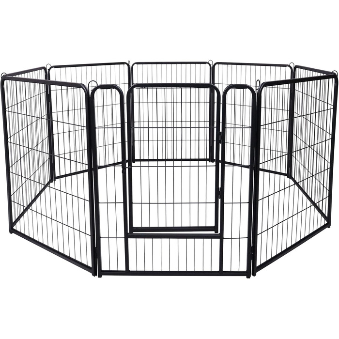 Вольєр для цуценят LZQ: розбірний вольєр для собак, 8 панелей 80x65 см, для дому та саду