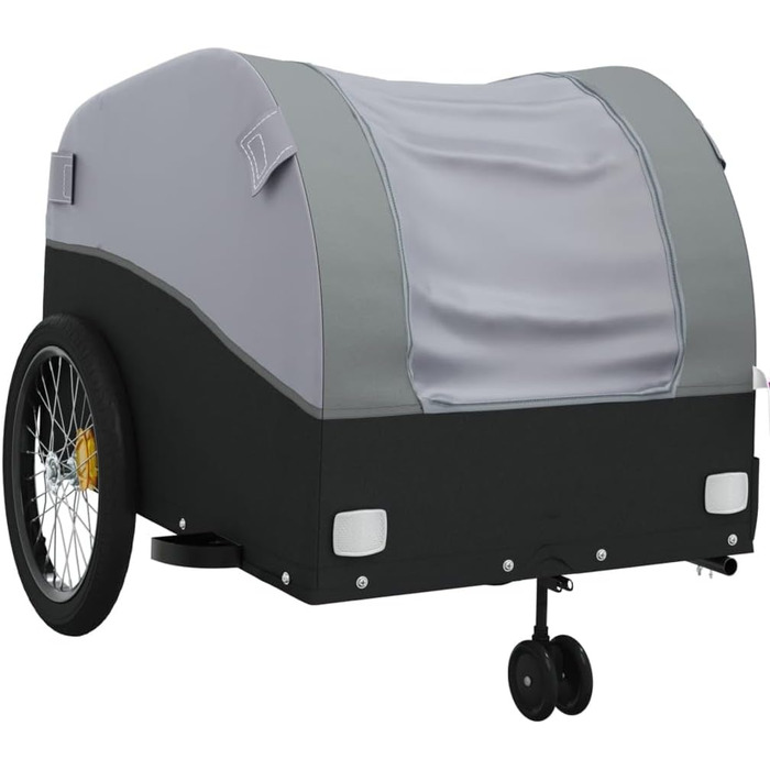 Причіп для велосипеда, вантажний, чорний та сірий, 45 кг, для покупок, подорожей, велосипедних прогулянок