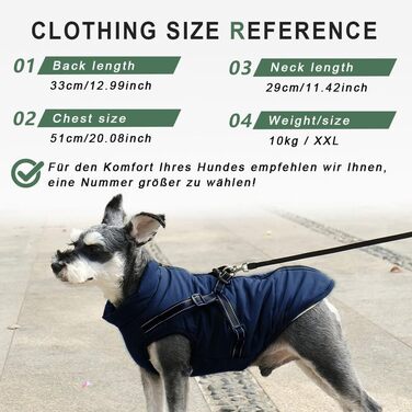 Зимова жилетка для собак, водонепроникний теплий одяг для маленьких собак з D-кільцем (зелений, XL, синій, L)